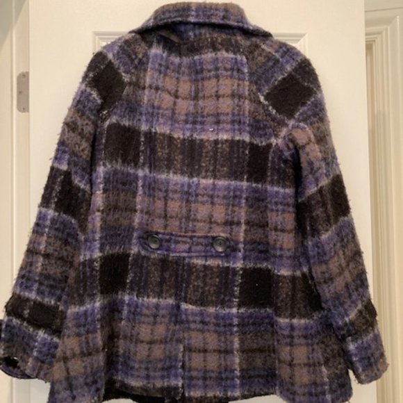 Free People M Checked Coat - Used - Picture 2 of 3